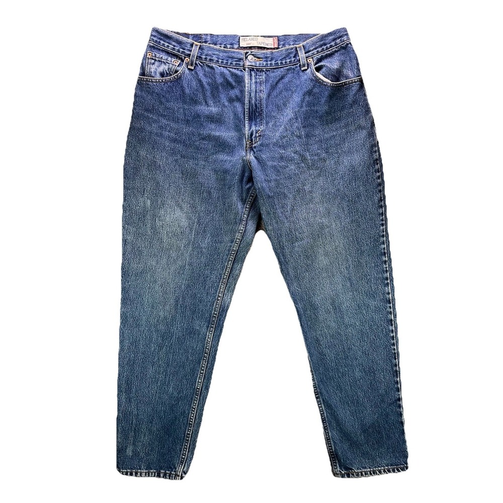 Vintage Levi's Mom Jeans Womens 18 Blue 550 Relaxed Fit Tapered Leg Denim 34x30